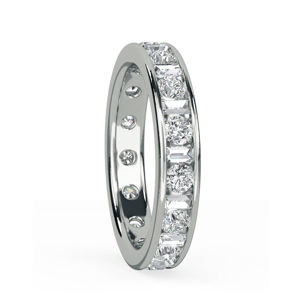 1.50ct Round & Baguette Diamond Full Eternity Ring W