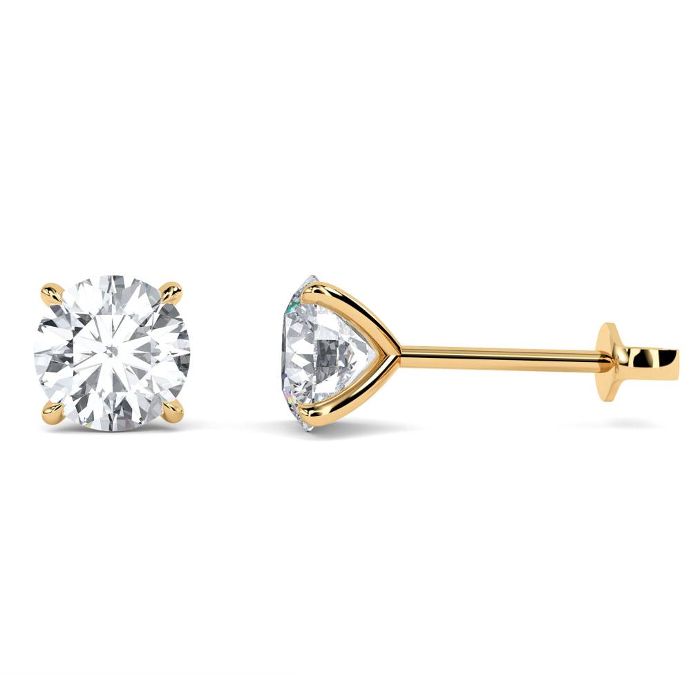 Classic Round Diamond Designer Earrings Y