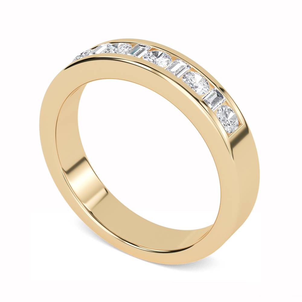 3.5mm Round/Baguette Diamond Eternity Ring Y