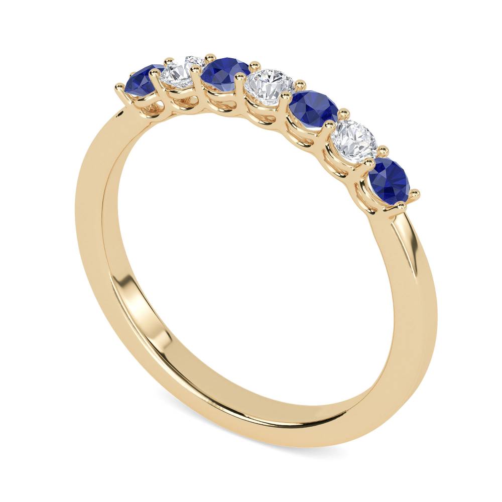 0.90ct Blue Sapphire And Diamond Eternity Ring Y