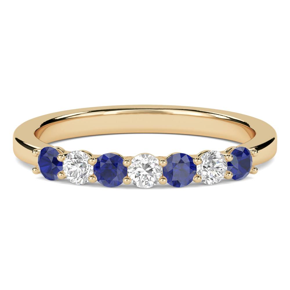 0.90ct Blue Sapphire And Diamond Eternity Ring Y