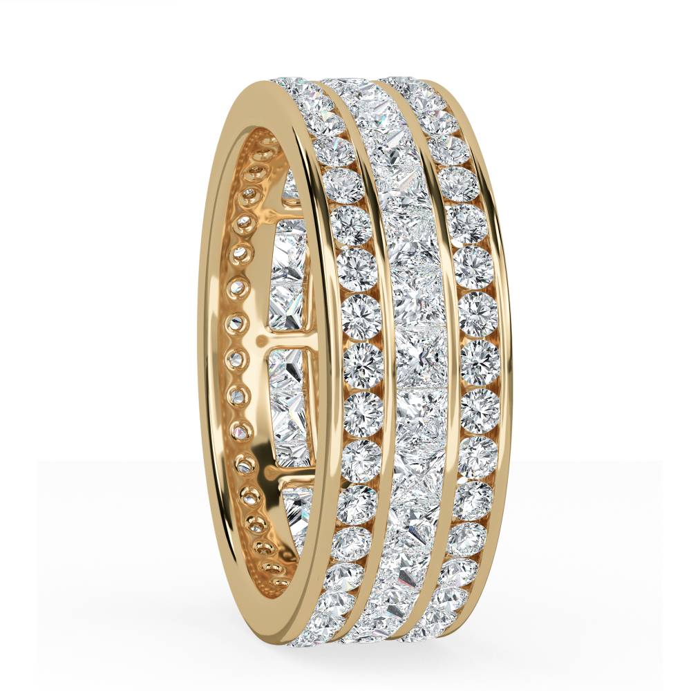 Round & Princess Diamond Full Eternity Ring Y