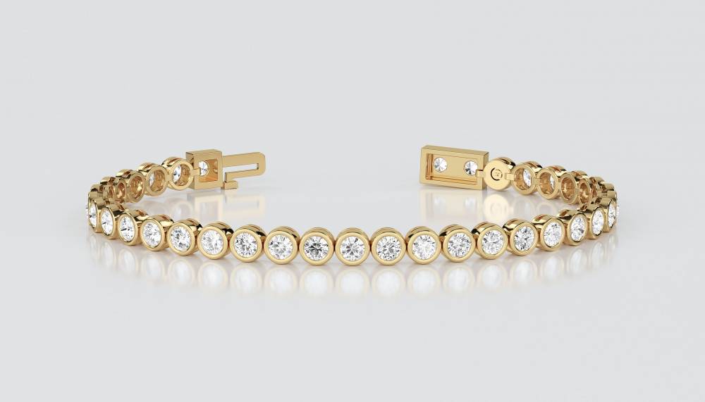 Unique Round Diamond Tennis Bracelet Y