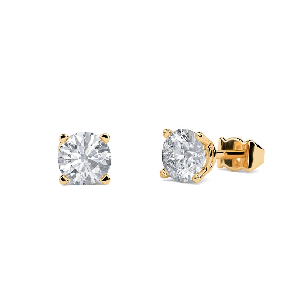 Contemporary Round Diamond Designer Earrings Y