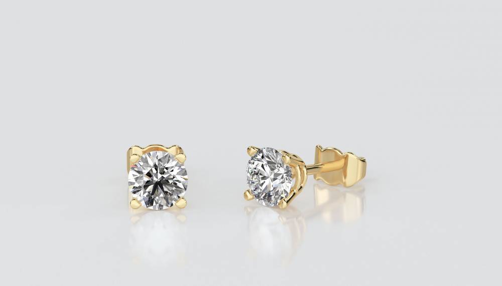 Contemporary Round Diamond Designer Earrings Y