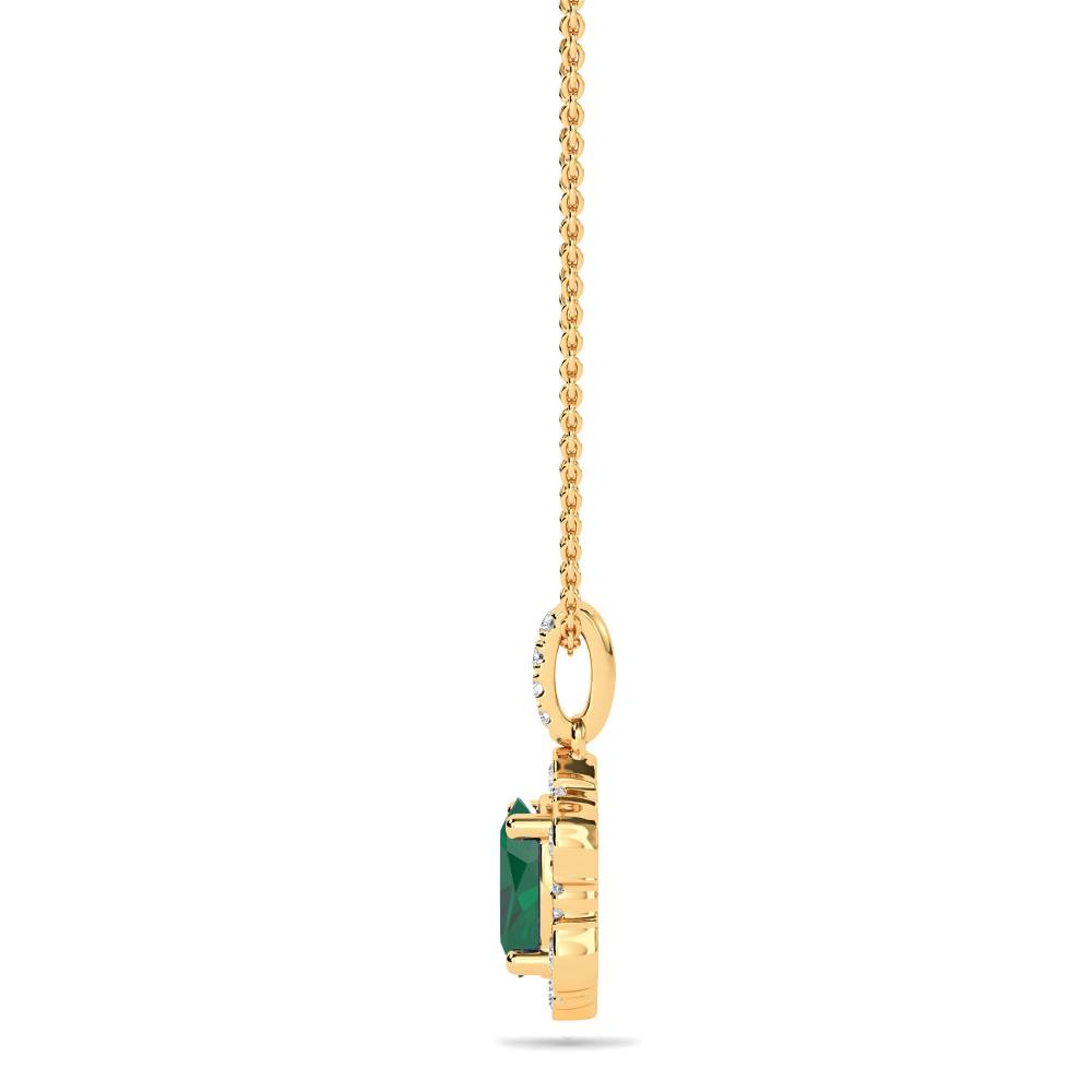1.45ct Emerald Vintage Pendant And Chain Image