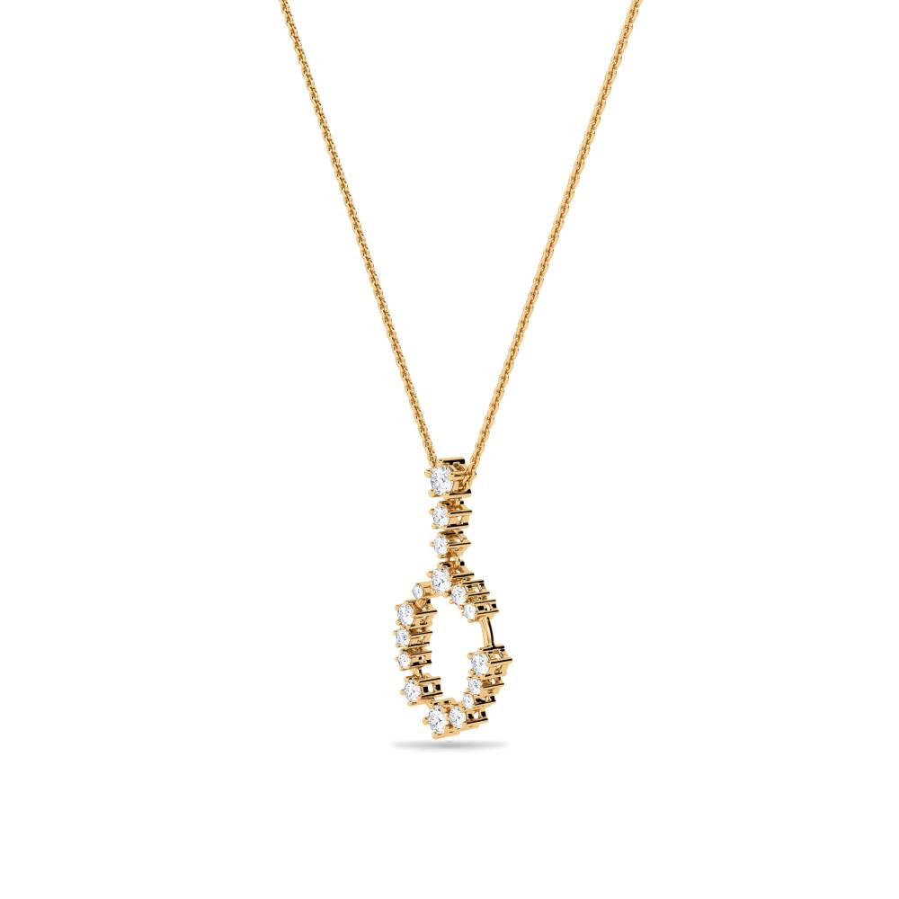Effervescent Oval Silhouette Pendant And Chain Image