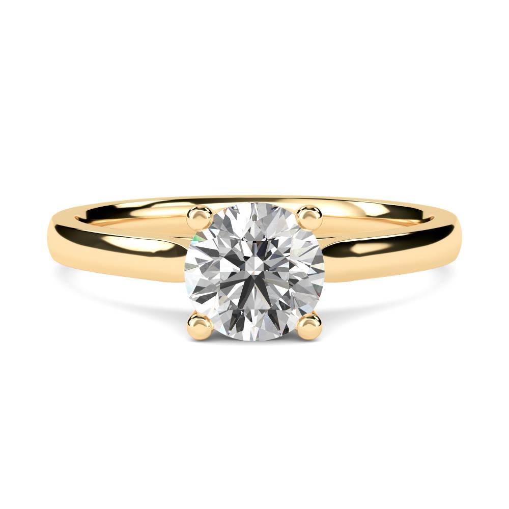 Traditional Round Diamond Solitaire Ring Y