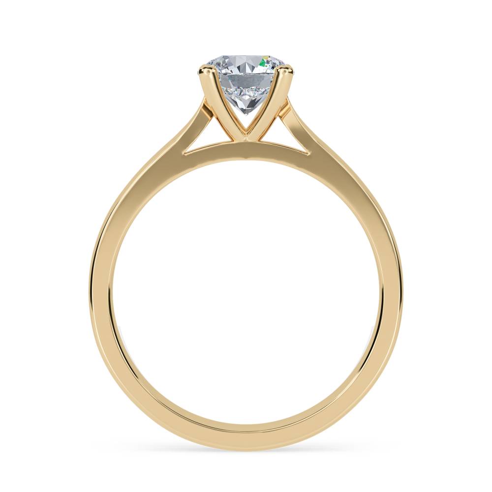 Traditional Round Diamond Solitaire Ring Y