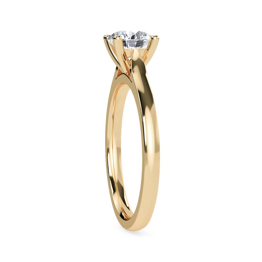 Traditional Round Diamond Solitaire Ring Y