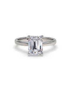 1.50ct VS2/D Emerald cut Lab Grown Diamond Solitaire Ring