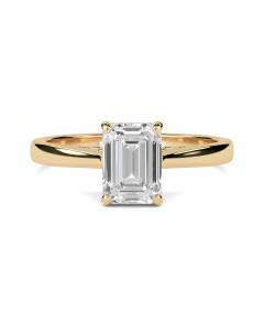 1.07ct VS1/D Emerald cut Lab Grown Diamond Solitaire Ring