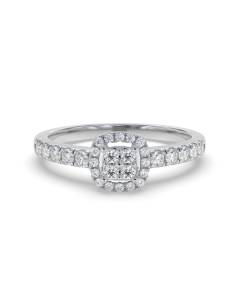 0.20ct VS/GH Round Diamond Set Cluster Ring