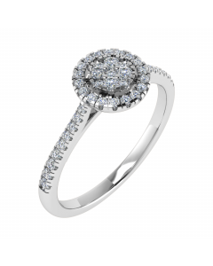 0.25ct VS/GH Round Diamond Set Cluster Ring