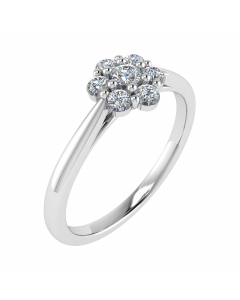 0.25ct VS/GH Round Diamond Set Cluster Ring