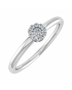 0.05ct VS/GH Round Diamond Set Cluster Ring